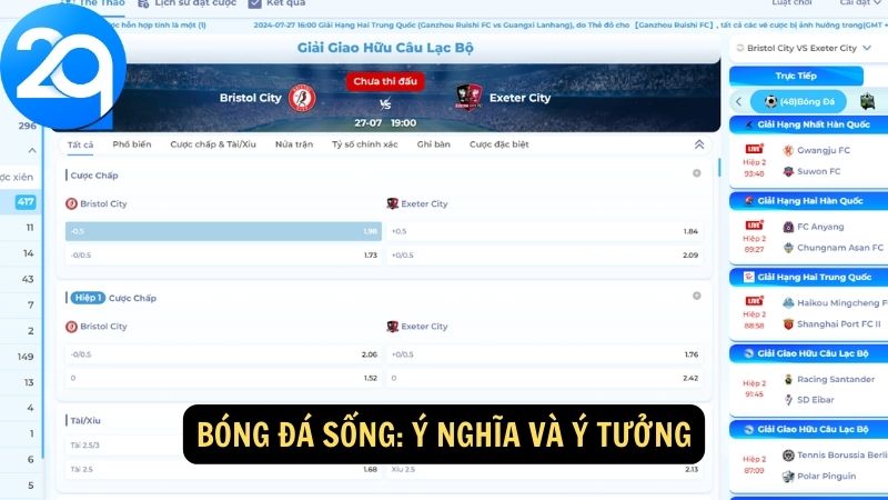 Bóng Đá Sống - Trực Tiếp Các Trận Đấu Hấp Dẫn 1 bong-da-song-1