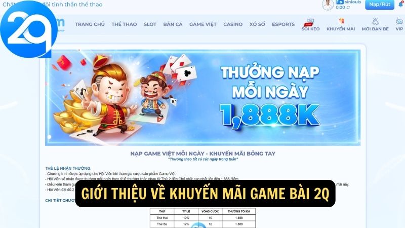 Khuyến Mãi Game Bài 2q: Nhận Ưu Đãi Đặc Biệt Và Quà Tặng Hấp Dẫn Khi Tham Gia 1 khuyen-mai-game-bai-2q-1