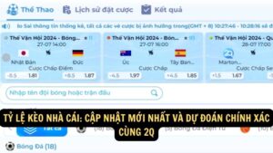 Tỷ Lệ Kèo Nhà Cái