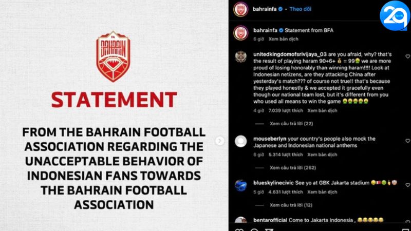 Bị CĐV Indonesia Công Kích Dữ Dội, Bahrain Phải Cầu Cứu Fifa Và Afc 1 bahrain-1