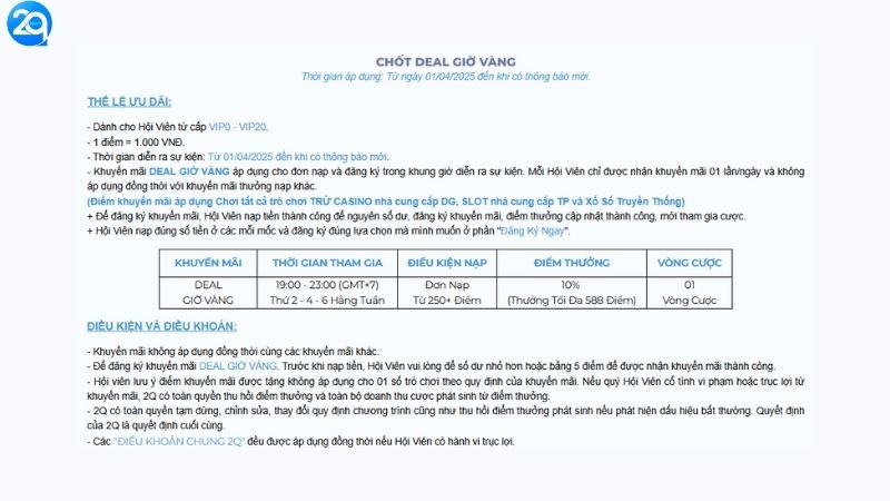 2q Thưởng Nạp 10% - Gia Tăng Cơ Hội Thắng Lớn Mỗi Ngày 1 2q-thuong-nap-10-1